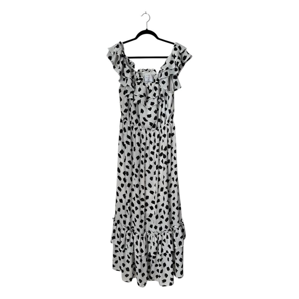 BeautiCurve x Lane Bryant Off the Shoulder Dress Size 14/16 Black White Abstract